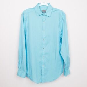 Van Heusen Flex Dress Shirt Slim Fit Wrinkle Free Aqua Blue 15‎ 1/2 32/33